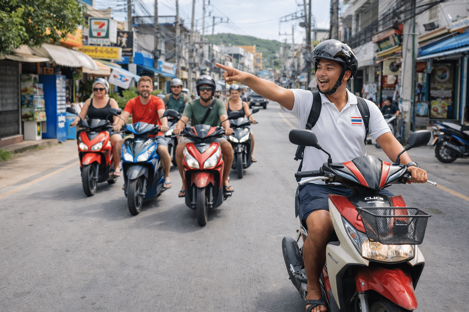 Zwiedzanie Ko Lan skuterem