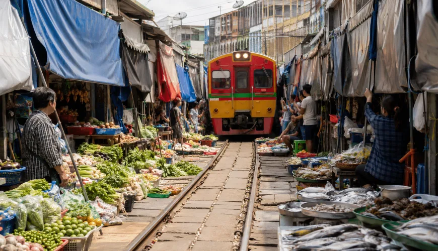 maeklong railway market