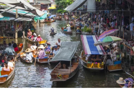 Maeklong Railway Market + pływający targ Damnoen Saduak