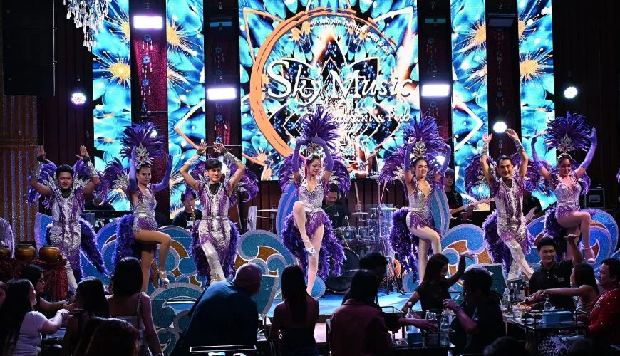 Cabaret performers on stage in Thailand