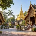 Traditional Lanna temple architecture in Chiang Mai
