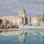 Ananta Samakhom Throne Hall and its reflection in Bangkok's Dusit district