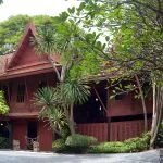Traditional teak buildings at Jim Thompson House in Bangkok