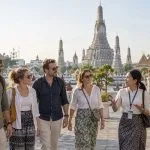 Private group visiting Wat Arun with a licensed Thai guide
