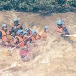 White-water rafting on the Khek River in Phitsanulok, Thailand