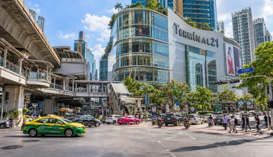 Terminal 21 Asok shopping centre beside the BTS in central Bangkok
